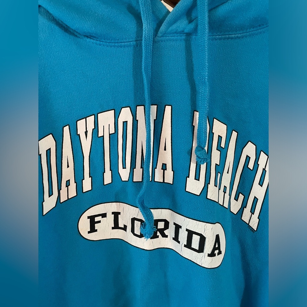 Daytona Beach Florida Blue Hoodie - Picture 2 of 7